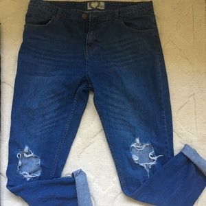 Boohoo Distressed Mom Jeans